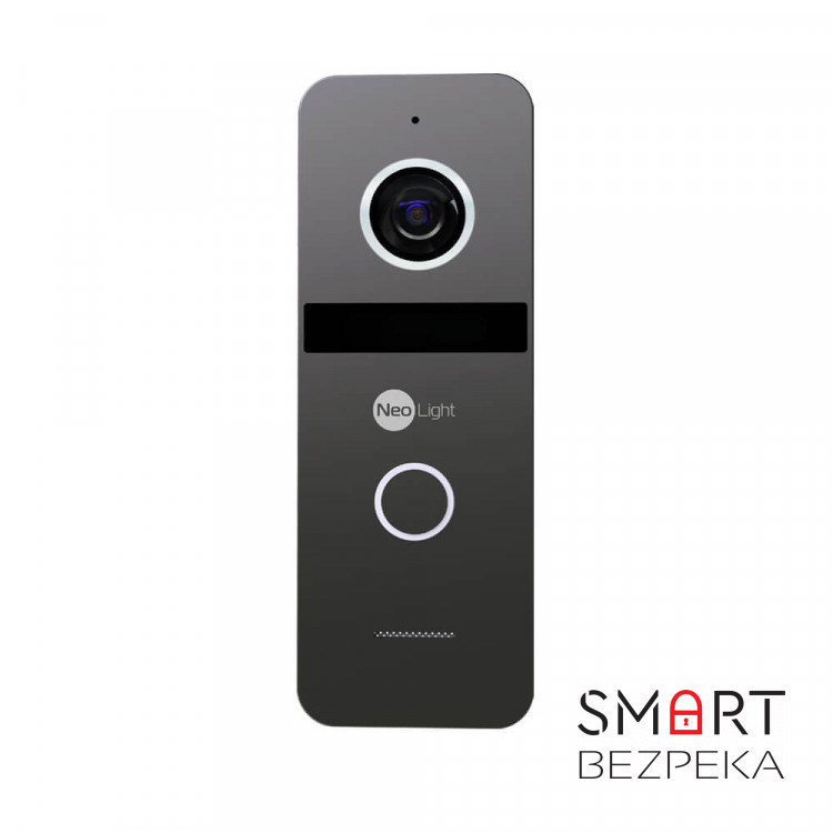 Комплект видеодомофона Neolight KAPPA HD / Solo FHD Graphite: видеодомофон 7" со встроенным БУЗ и 2 Мп видеопанель
