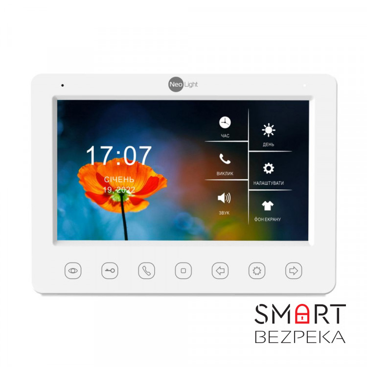 Комплект видеодомофона Neolight KAPPA HD / Solo FHD Graphite: видеодомофон 7" со встроенным БУЗ и 2 Мп видеопанель
