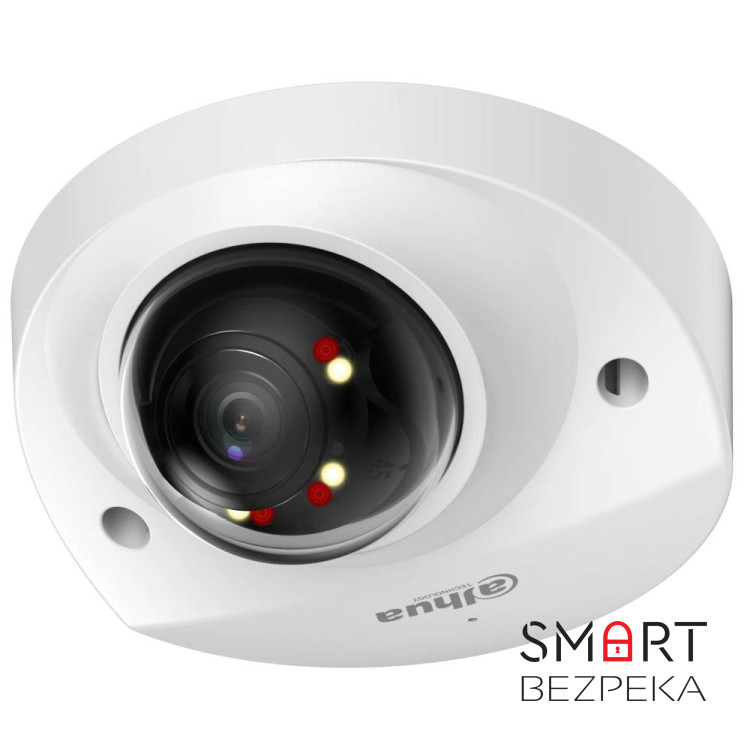 IP-видеокамера 4 Мп Dahua DH-IPC-HDBW2449F-AS-IL (2.8 мм) с двойной подсветкой и микрофоном для системы видеонаблюдения