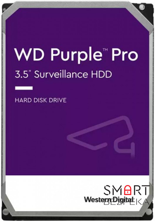 Жесткий диск 12TB Western Digital WD Purple Pro WD121PURP для видеонаблюдения с AI