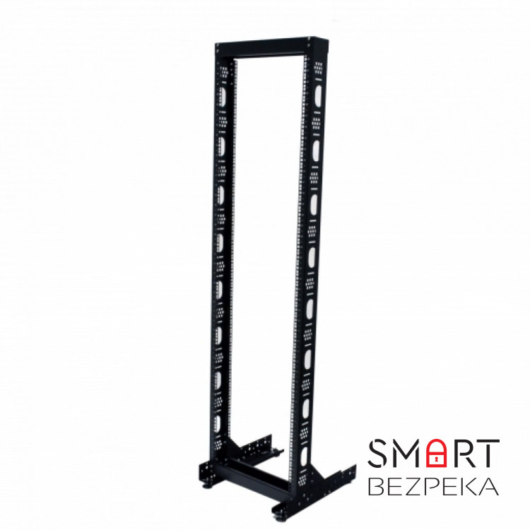 Стійка однорамна CMS UA-OF42-S-BK 42U чорна (без ніг)