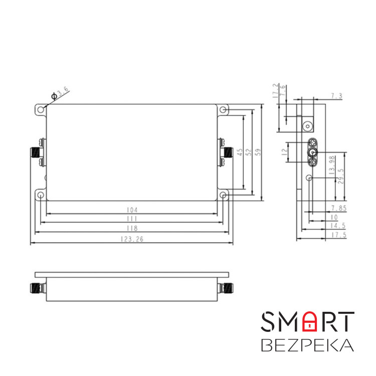 Усилитель сигнала 900 МГц HS09104043D2 (20Вт) Wi-Fi Signal Booster