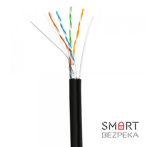 Кабель звита пара GoldMine GM FTP 4*2*0.5-CU PVC-PE MT кат.5 (FTP мідь зовнішній з несучим тросом) бухта 305м