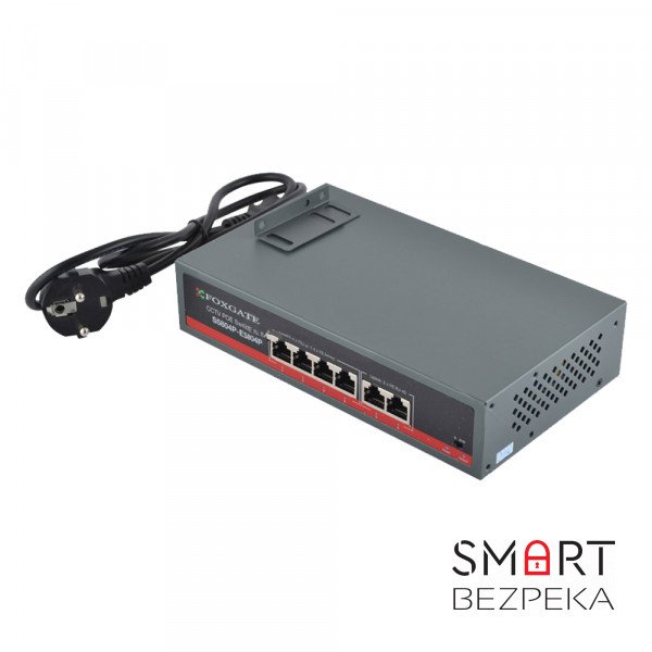PoE-коммутатор FoxGate S5804P-E2 CCTV 4-портовый неуправляемый