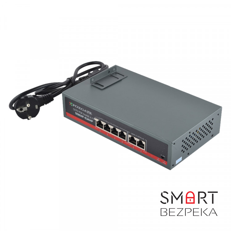PoE-комутатор FoxGate S5804P-E2 CCTV 4-портовий некерований