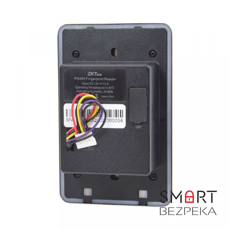 Біометричний зчитувач відбитків пальців вологозахищений ZKTeco FR1500(ID)-WP SILK ID врізний