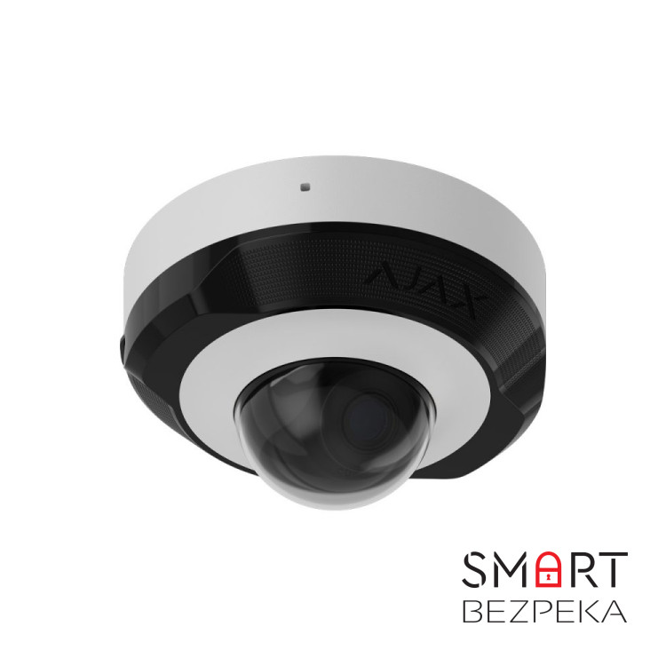 IP-відеокамера Ajax DomeCam Mini (5 Мп/4 мм) white, дротова з роздільною здатністю 5 Мп і кутом огляду до 85°
