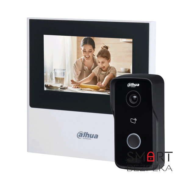 Комплект відеодомофона з Wi-Fi 4.3" Dahua DHI-VTH2611L-WP + DHI-VTO2111D-P-S2