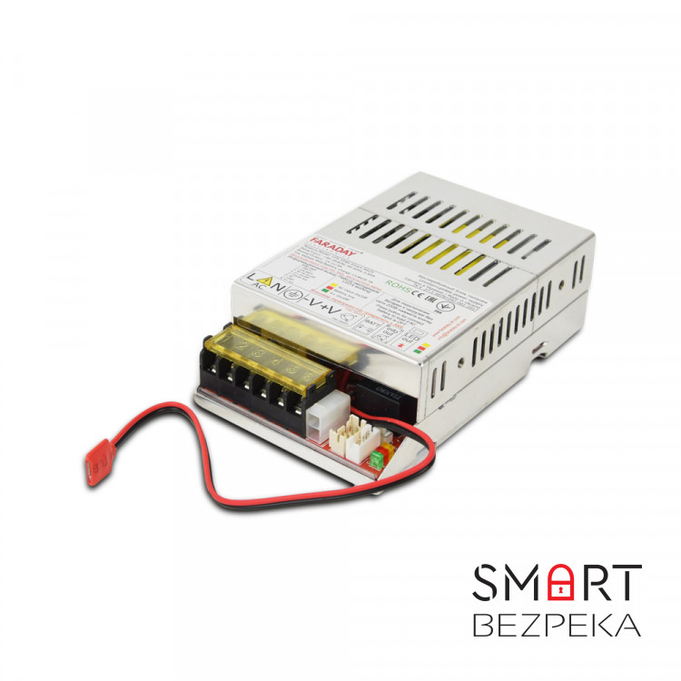 Бесперебойный блок питания Faraday Electronics 55W UPS Smart ASCH ALU под аккумулятор 9-12А/ч в алюминиевом корпусе