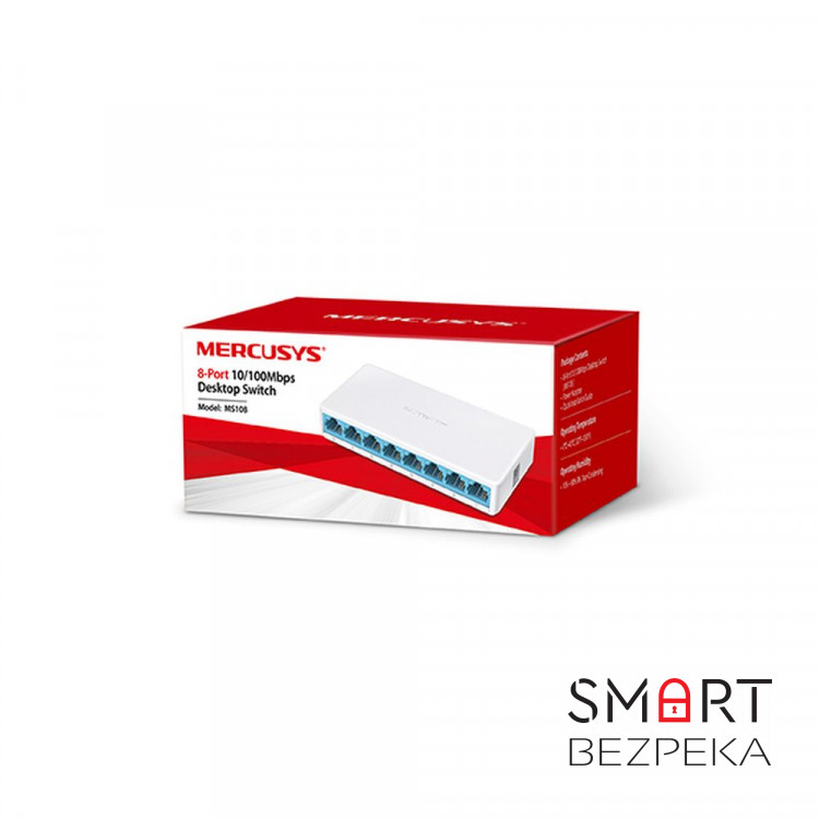 Коммутатор на 8 портов MERCUSYS 10/100/MS108 некерований