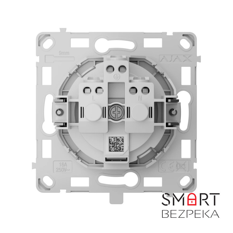 Комплект бездротової сигналізації Ajax StarterKit Cam (8EU) UA black Вимикач Ajax LightSwitch 1-gang Black одноклавішний + Реле Ajax OutletCore