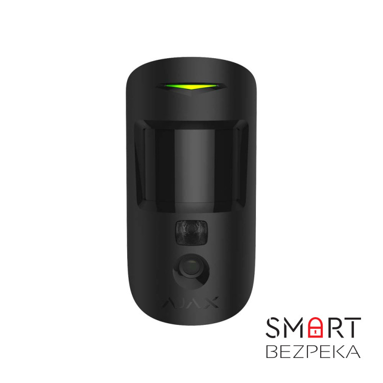 Комплект бездротової сигналізації Ajax StarterKit Cam (8EU) UA black Вимикач Ajax LightSwitch 1-gang Black одноклавішний + Реле Ajax OutletCore