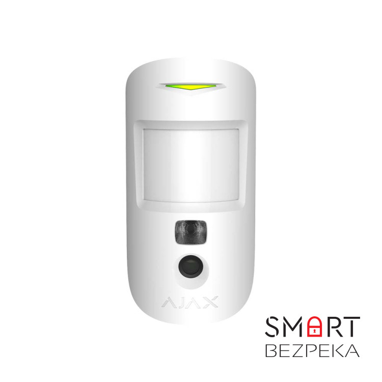 Комплект беспроводной сигнализации Ajax StarterKit Cam (8EU) UA white + Выключатель Ajax LightSwitch 1-gang White одноклавишный + Реле Ajax OutletCore