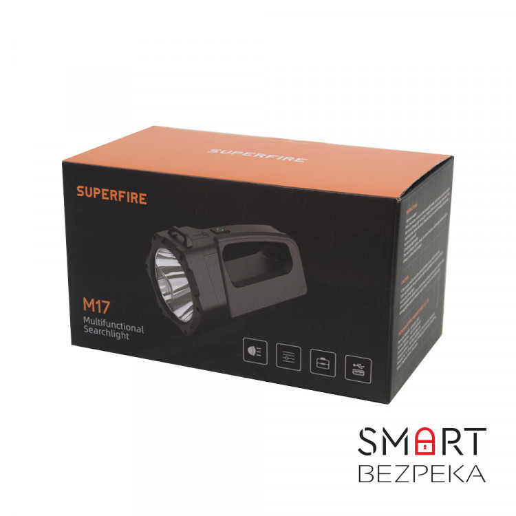 Пошуковий ліхтар SUPERFIRE M17, що перезаряджається, з потужністю 5 Вт