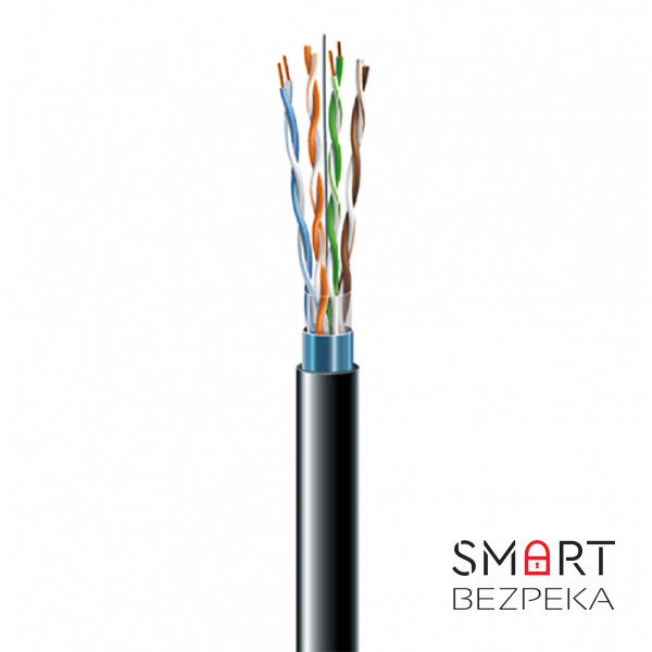 Кабель звита пара ЗЗКМ FTP кат.5e, 4х2х0.51 бухта 305 м (мідь, зовнішній) (7091002)