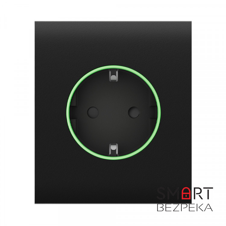 Центральна панель Ajax CenterCover (type F) black для вбудованої розетки