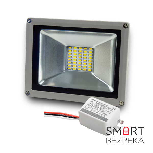 Комплект LED-прожектор Lightwell LW-20W-220 + Датчик руху з сенсором освітленості AMRS