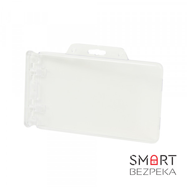 Бейдж горизонтальний, колір прозорий – ATIS, 95 x 60 x 6 мм