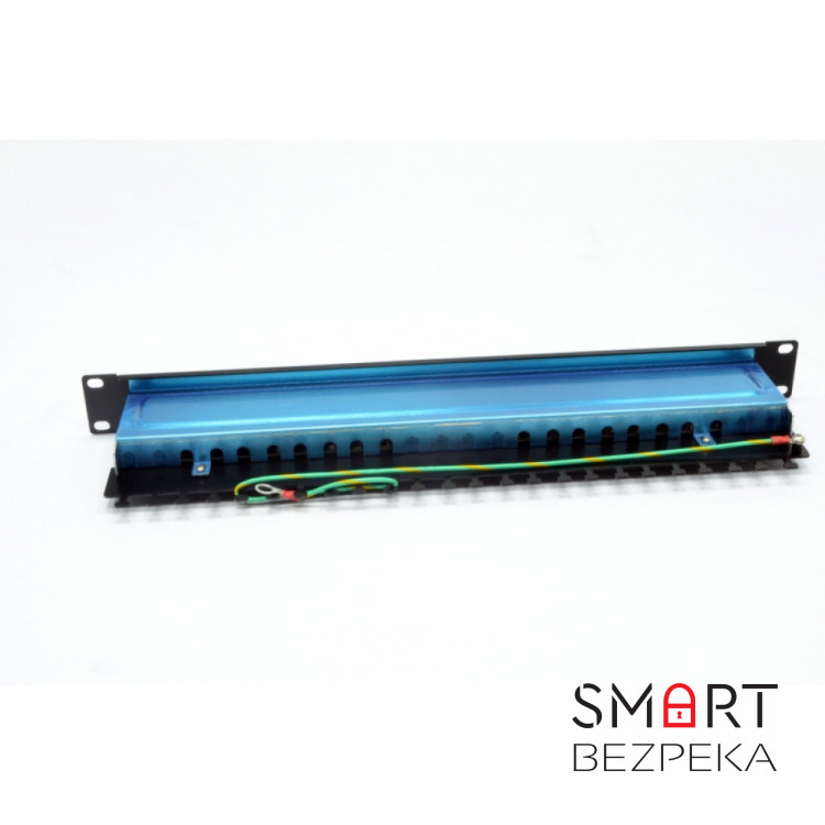 Патч-панель CMS 19" 24xRJ-45 FTP, кат. 6 з огранізатором кабелю