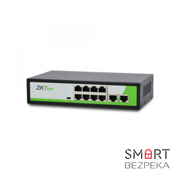 PoE-комутатор ZKTeco ZK-PoE82N-120W з 8 портами PoE