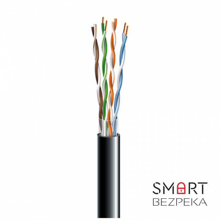 Кабель витая пара ЗЗЦМ UTP кат.5e, 4х2х24 AWG бухта 305 м (медь, наружный)