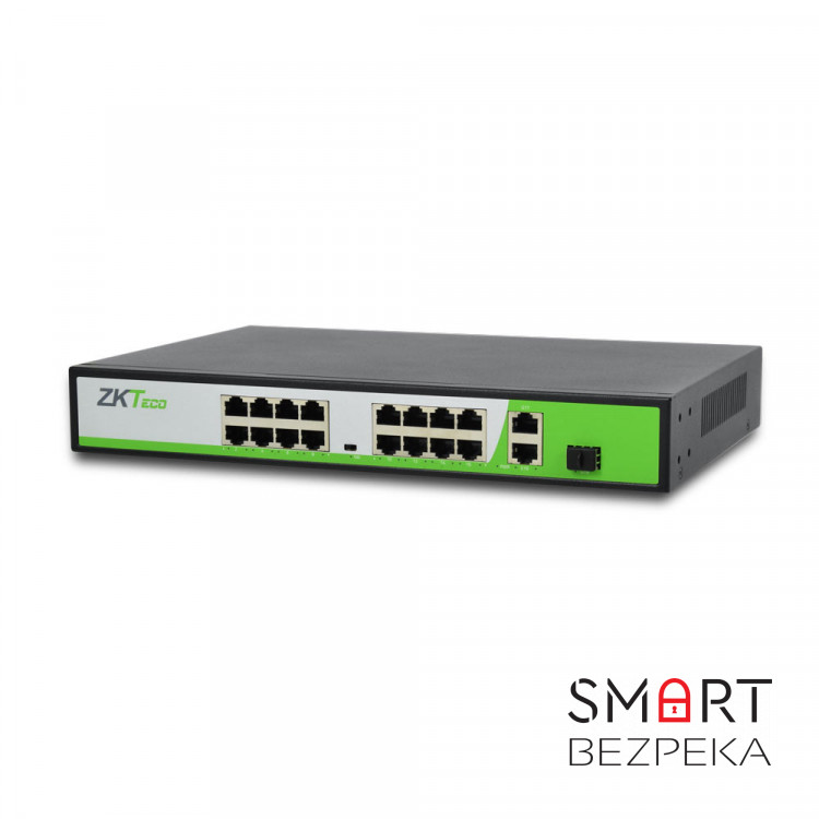 PoE-коммутатор ZKTeco ZK-PoE1621N-200W с 16 портами PoE