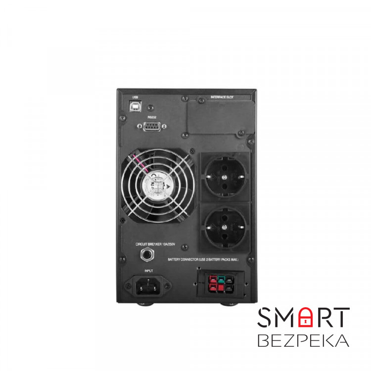 Джерело безперебійного живлення Powercom MAC-1000 Schuko 1000ВА / 1000Вт онлайн з чистою синусоїдою