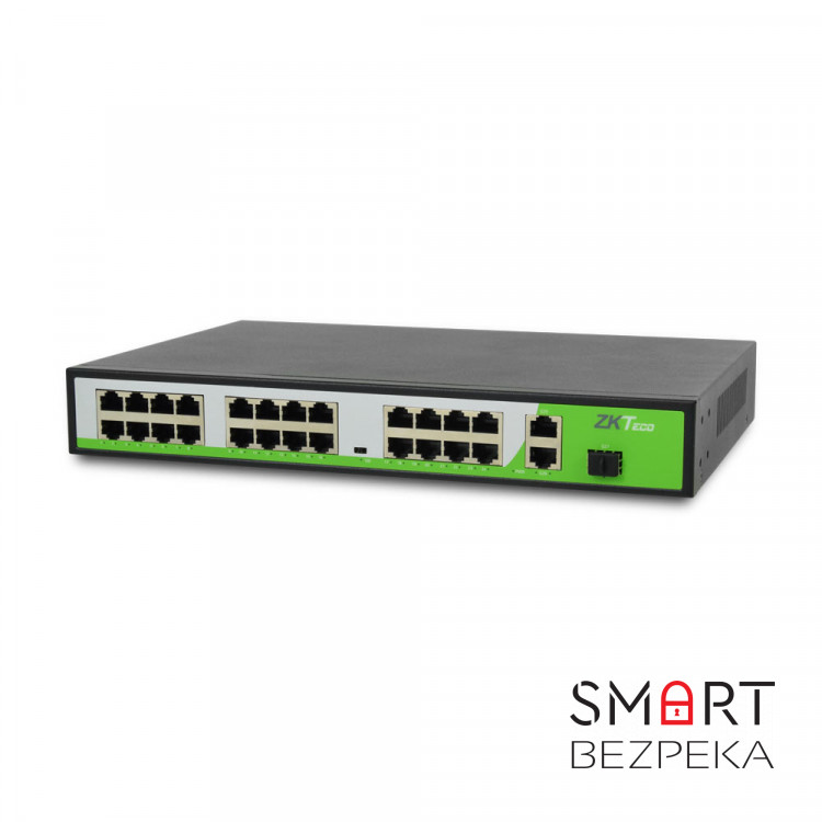 PoE-комутатор ZKTeco ZK-PoE2421NS-300W з 24 портами PoE