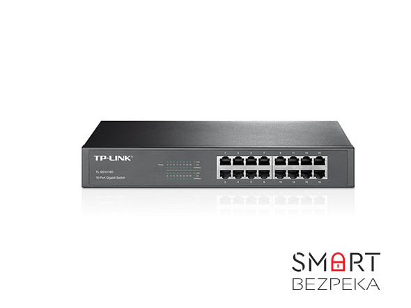Комутатор TP-LINK TL-SG1016D 16xGE некерований 13" 1U