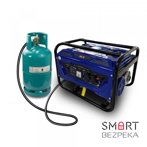 Генератор із карбюратором газ/бензин BISON BS3500 максимальною потужністю 3 кВт