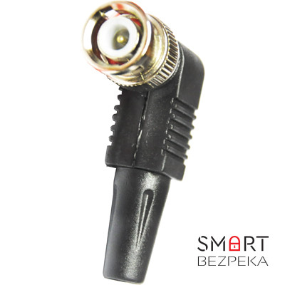 Роз'єм ATIS BNC-PC кутовий з пластиковим ковпачком під гвинт