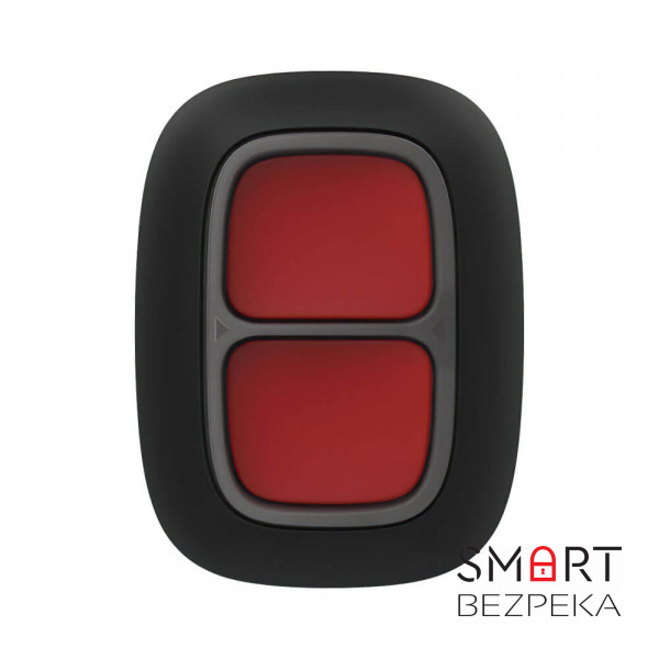 Бездротова екстрена кнопка Ajax DoubleButton black з захистом від випадкових натискань