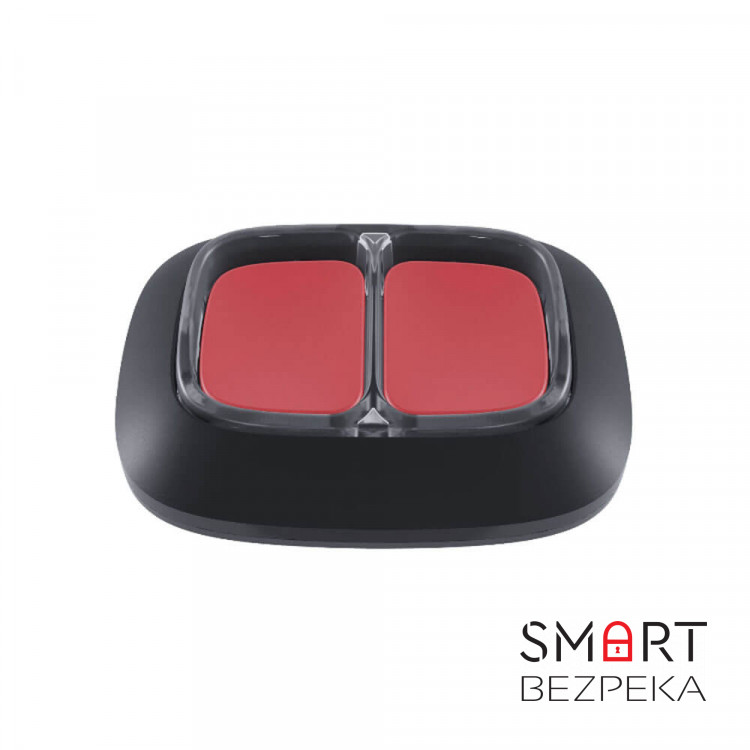 Беспроводная экстренная кнопка Ajax DoubleButton black с защитой от случайных нажатий