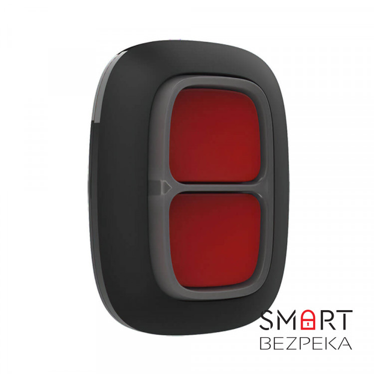 Беспроводная экстренная кнопка Ajax DoubleButton black с защитой от случайных нажатий