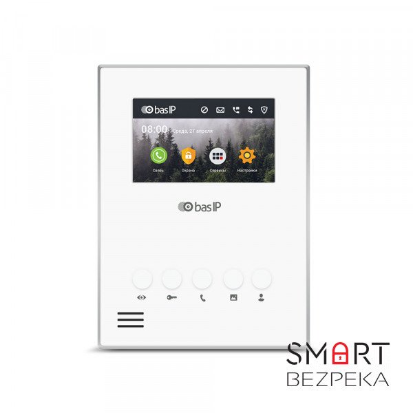 IP-відеодомофон 4.3" Bas-IP AU-04LAF white з Wi-Fi