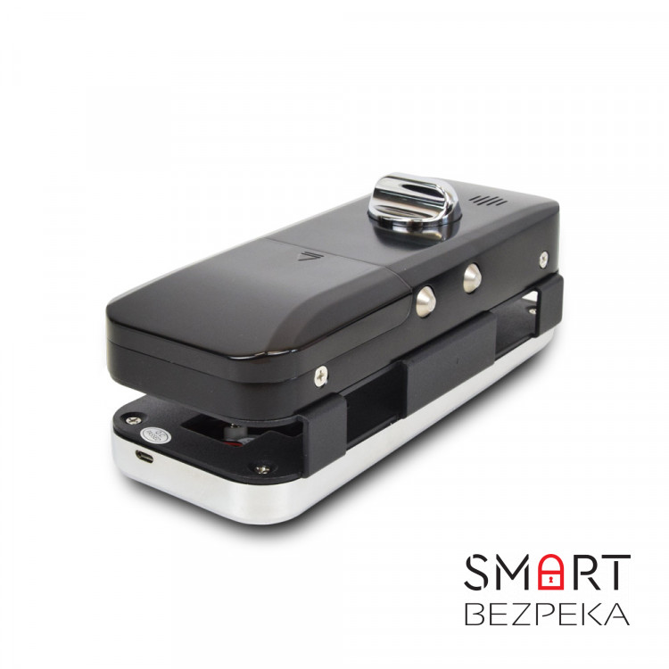 Smart замок ZKTeco GL300W left Wi-Fi для стеклянных дверей со сканером отпечатка пальца и считывателем Mifare