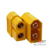 Роз'єм живлення XT60, 500В, 65А, 2-х контактний, комплект (штекер + гніздо) жовтий