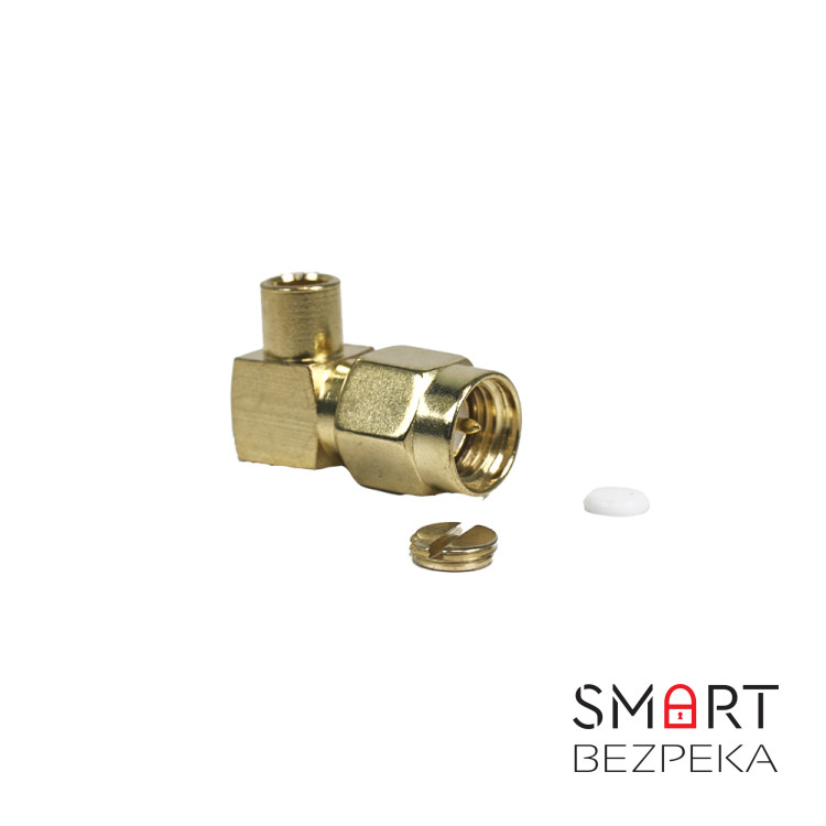 Разъём SMA угловой 90° для пайки кабеля RG402 (male)