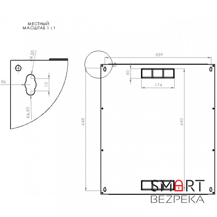 Шафа серверна CMS 15U 600 x 500 x 773 UA-MGSWL155B для мережевого обладнання