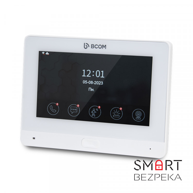 Wi-Fi відеодомофон 7" BCOM BD-760FHD/T White з підтримкою Tuya Smart