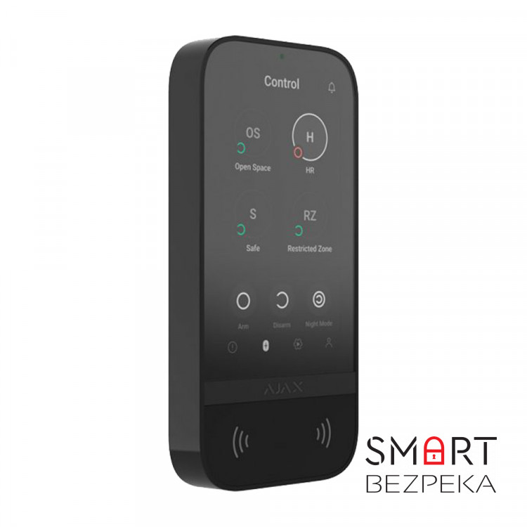 Клавиатура Ajax KeyPad TouchScreen black беспроводная с сенсорным экраном