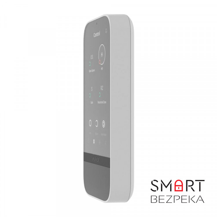 Клавиатура Ajax KeyPad TouchScreen white беспроводная с сенсорным экраном