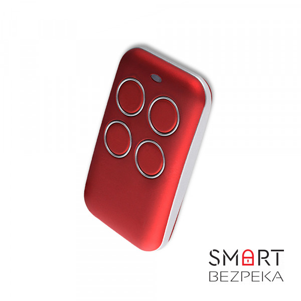 Мультичастотний універсальний пульт 4-х канальний для керування автоматикою воріт і шлагбаумами червоний