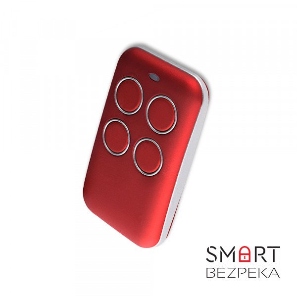 Мультичастотний універсальний пульт 4-х канальний для керування автоматикою воріт і шлагбаумами червоний