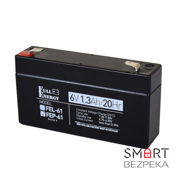 Акумулятор 6В 1.3 А·год для ДБЖ Full Energy FEP-61