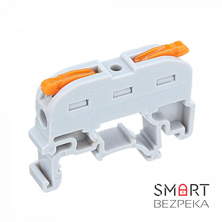 Клема швидкого монтажу PCT-211 на DIN-рейку з важелями на 2 дроти