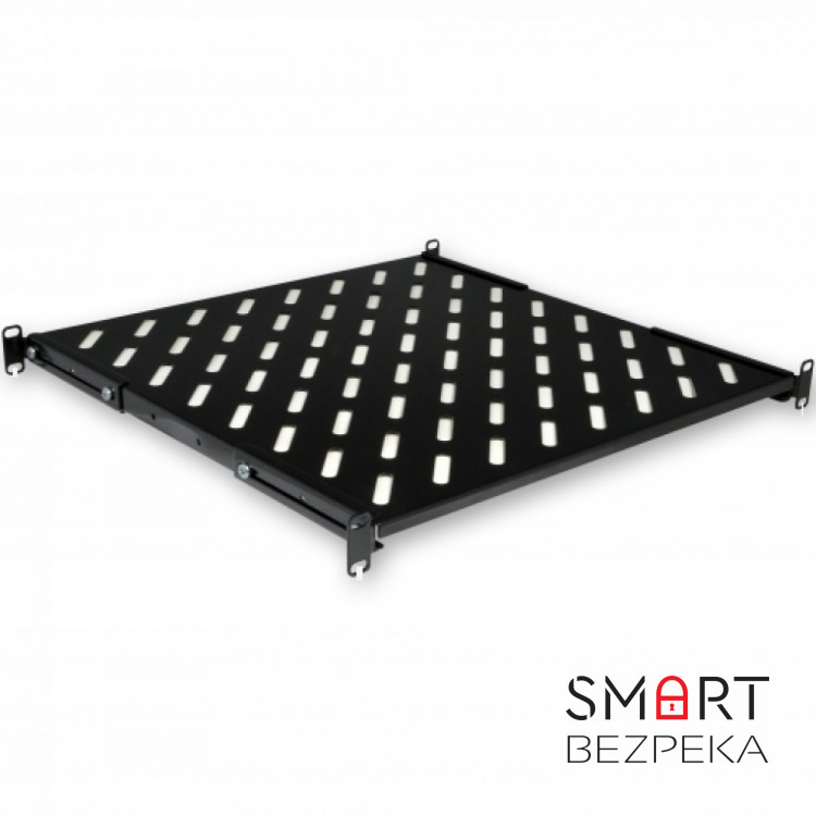 Полиця з чотирма точками кріплення CMS UA-SH4-450B 19" 1U 450 мм чорна