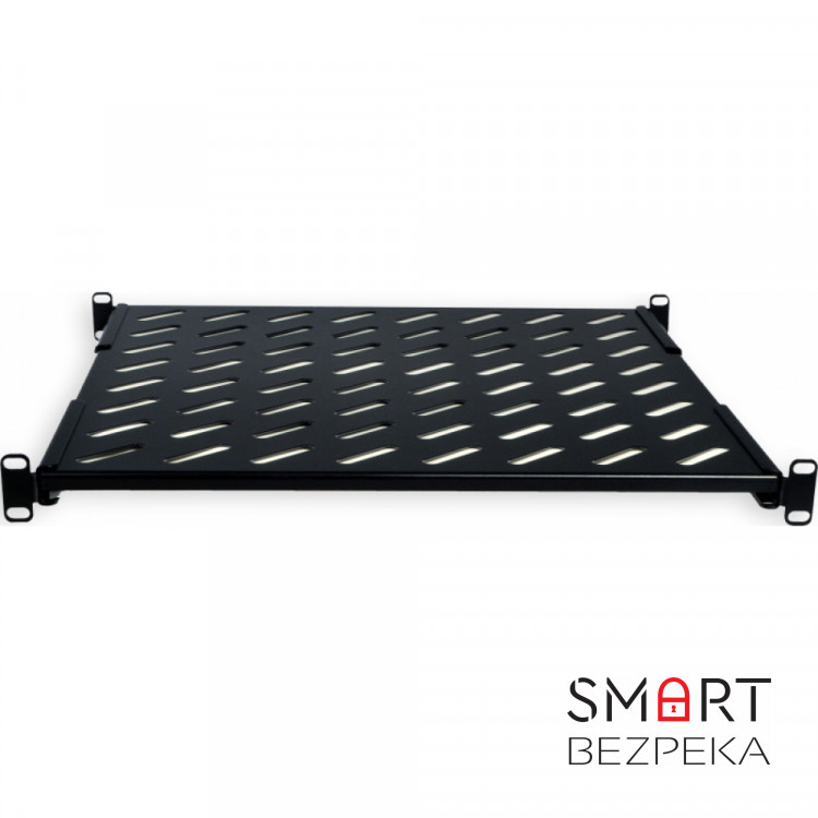 Полиця з чотирма точками кріплення CMS UA-SH4-450B 19" 1U 450 мм чорна