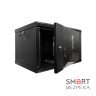 Шафа серверна SteelNet 6U 600 x 350 для мережевого обладнання (скло, чорний)