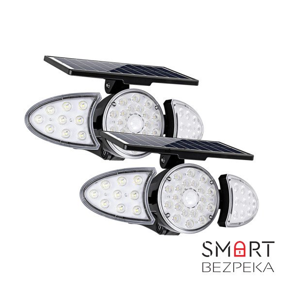 Комплект із двох ліхтарів з датчиком руху на сонячній батареї LWS-2.5W2.5Pir